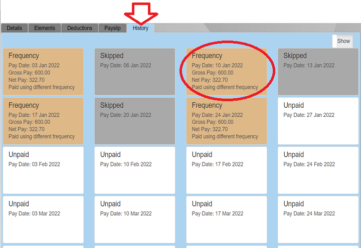 Changing Payment Frequency - Payback Payroll Software